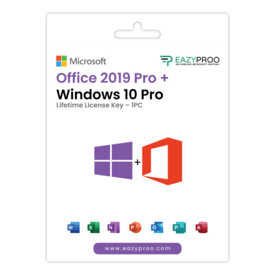 ‎Microsoft Office 2019 Pro Plus + Windows 10 Pro – Lifetime License Key – 1PC